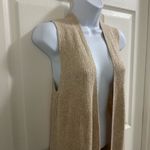 London Kaye Long Sleeveless Sweater Vest Women’s XS Tan color boho Photo 2