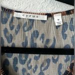 Cyrus New  Sz M Ribbed Long Sleeve Leopard Print Stretch Top Photo 2