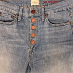 Alice + Olivia AO.LA Good highrise exposed button lightwash distressed jeans, 27 Photo 6