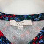 Loft ANN TAYLOR Top Size Medium Velvet Floral Business Casual Office Career Work Photo 1