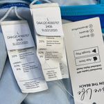 Cupshe  Bikini Set Women's Large Scoop Neck Cutout Mid Waist‎ Front V Blue NEW Photo 6