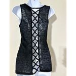 MINKPINK  Black Sheer Lace Up Back Tank Top Womens Size XS Photo 3
