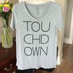 State of Mine Comfy Touchdown Gray V-Neck Graphic Tee Photo 0