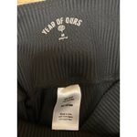 Years of Ours Black Ribbed Knit High Waisted Yoga Workout Athletic Leggings Sz M Size M Photo 3