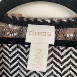 Chico's Chico’s Open Front Mixed Textured Knit Cardigan Sweater Jacket ~ Size 2 Photo 2