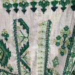 ZARA  White Green Embroidered Tunic Collared Shirt Dress Boho Cover Up size XL Photo 11