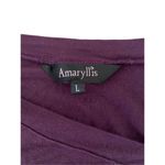Amaryllis Striped T Shirt Relaxed Fit Casual Lounge Everyday School Purple Size L Photo 5