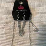 Paparazzi NWT  silver “land of‎ the free” necklace with signature earrings Photo 2