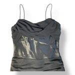 Betsy and Adam  Vintage Y2K Black Satin Long‎ Cocktail Formal Dress Gown Size 12 Photo 5