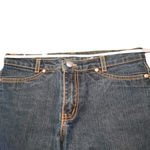 Just USA Vtg Y2K Retro 2000 Flare Jeans Juniors Size 3/28 Dark Wash Panel Detail Photo 7