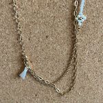 LC Lauren Conrad NWT double chain linked beaded white tassel necklace choker Photo 2