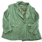 Thakoon Collective Blazer Womens 6 Green Oversized Jacket Linen Blend Career Photo 1