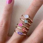 Altar'd State NWOT Altar d’state gold dainty ring set of five  Photo 0