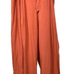 easel  Anthropologie Women L Wide Leg‎ Split Hem Pants Palazzo Rust Pull On Boho Photo 0