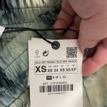 ZARA The Batik Tie Dye Midi Slip Skirt in Green Blue Size US XS Photo 9