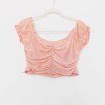 Petal and Pup Y2K Womens Milkmaid Crop Top Size L Pink Cottage Coquette Summer Photo 7
