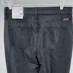 KanCan Black faux leather button fly Boot Cut Pants 11/29 new concert neutral Photo 2