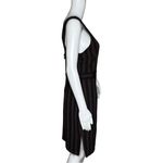 Anthropologie  Maeve Meridian Quilted Dress Brown Black Striped‎ Sleeveless Photo 2