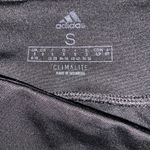 Adidas Climafite Woman’s Small Black Leggings White Linear Logo Athletic Photo 9