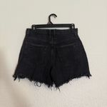 Free People  We the Free mid rise black distressed denim jean shorts size 26 Photo 4