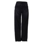 SO  Jeans Womens 7 28W Black Stretch High Rise Straight Leg Distressed Raw Hem Photo 1