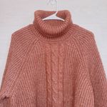 1. State  Women's Red Chunky Knit Long Sleeve Pullover Turtleneck Sweater Photo 3