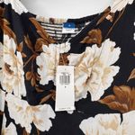 Old Navy Fit & Flare Jumpsuit Womens Small Black Floral Rayon Flutter Sleeve NEW Photo 5