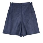 ASOS NWT Shorts Womens 0 Purple Pinstripe Pleated High Rise Preppy Old Money Photo 1