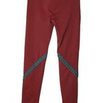 Carbon 38  Pants Womens XS Red Crochet Dhalia High Rise Legging Workout Athleisure Photo 1