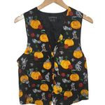 Halloween Vintage Pumpkin & Black Cat Vest OS Size L Photo 0