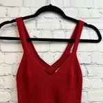 Free People Intimately Red Cashmere V Neck Sweater Tank Top Peplum Women's Small Photo 1