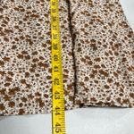 Floral Bohemian Midi Brown Blue Cream Long Sleeve Ruffled Neckline Sz 12 DresS Photo 5