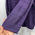 Croft & Barrow 1x plus size Purple Long Sleeve sweater textured knit pullover Photo 5