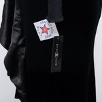 Betsy and Adam   - Valentina Long Velvet Mesh Illusion Sleeve Dress Photo 6