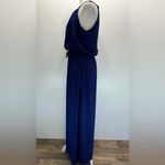 YA Los Angeles ModCloth Halter Neckline Chiffon Maxi Dress in Deep Royal Blue M Photo 4