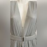 Sabina Musayev Silver Tiered Mini Dress Size L Photo 2