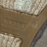 J.Crew Cap Toe Spain Espadrilles Neutral leather/linen Black Size 7.5 Photo 9