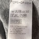 Topshop  Scalloped Hem Long Sleeve Cropped Top Gray Size 4 Photo 3