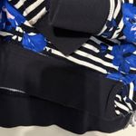 Kate Spade Hibiscus Stripe Ruffle Pullover Sweater Size Medium Photo 5