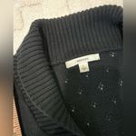 Merona Women’s 3/4 Sleeve Eyelet Button Up Black Cardigan Size Large Photo 5