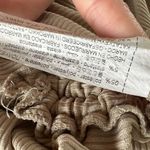 ZARA Gold Tan Ribbed Side Tie Ruched Sexy Stretch Casual Tank Dress Medium Photo 7