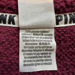 PINK - Victoria's Secret  Burgundy Half Zip Fleece Sweatshirt Pullover Jacket Large Photo 14