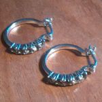 Brazilian Smokey Quartz Stainless Steel Hoop Earrings Photo 9