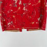 Solitaire Floral Print Faux Suede Cropped Flare Sleeve Long Line Kimono Jacket Photo 10