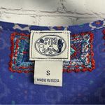 Irving & Fine blue printed geo shift dress preppy coastal size Small hippie boho Photo 3