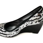 Coach  "Dassi" Black Wedge Slip On with Overall Embellished Silver/Black Pumps Photo 7