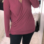 Shop Basic  size large plum color waffle knit top Photo 0