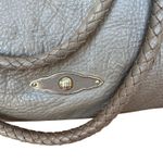 Elliott Lucca Taupe Leather Braided Drawstring Shoulder Bag Brown Photo 1
