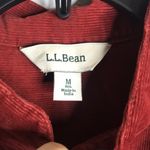L.L. Bean ladies Corduroy button up fall chore coat Jacket size medium Red Photo 5