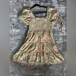 Agua Bendita  Sleeve Romantic Floral Tile Puff Sleeve Dress Photo 2